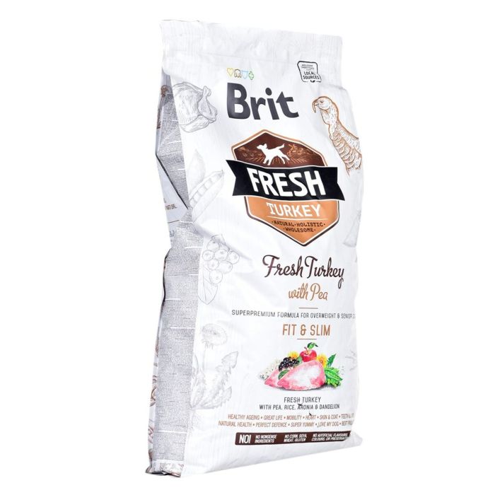 Nourriture Brit Fresh Adulte Dinde Poisson Pois 12 kg