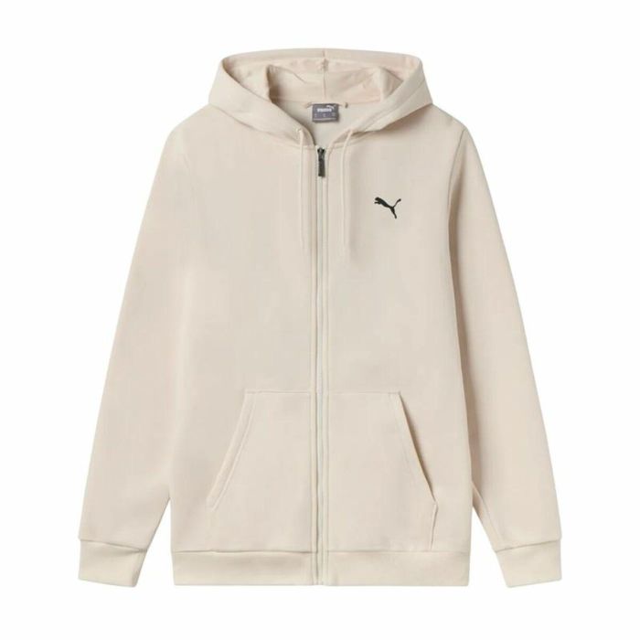 Sweat à capuche homme Puma Essentials+ Graphic Hoodie Fz Beige 2