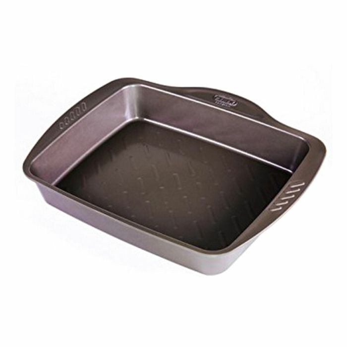 Plaque de Cuisson Antiadhésive Pyrex Marron Noir Métal Acier 13