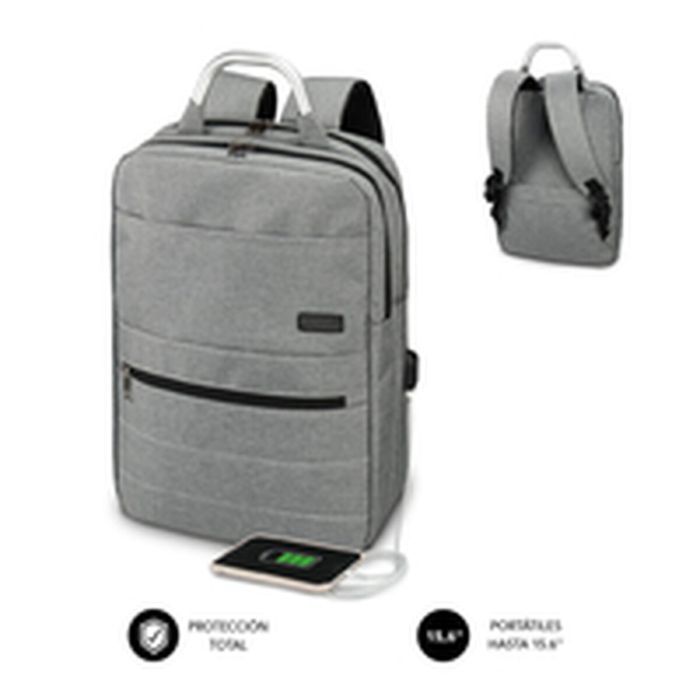 Sac à Dos pour Portable et Tablette avec Sortie USB Subblim SUB-BP-3EAP001 Gris 1
