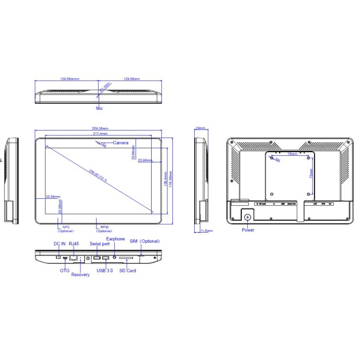 ALLNET Meetingraum RGB LED Tablet 10 Zoll RK3568 Android 11 und NFC/RFID Farbe schwarz 2 ALLNET Meetingraum RGB LED Tablet 10 Zoll RK3568 Android 11 und NFC/RFID Farbe schwarz 2