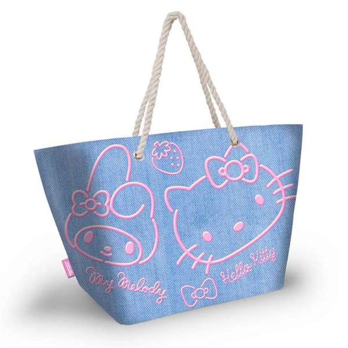 Sac de plage Hello Kitty Bleu