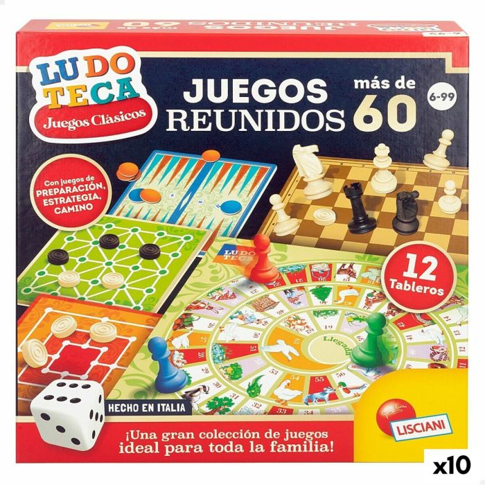 Jeu de société Lisciani Giochi Juegos reunidos 26 x 1 x 26 cm ES (10 Unités)
