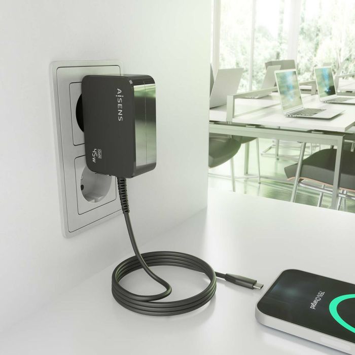 Chargeur mural Aisens ASCH-1PD45WL032-BK Noir 45 W (1 Unité) 2