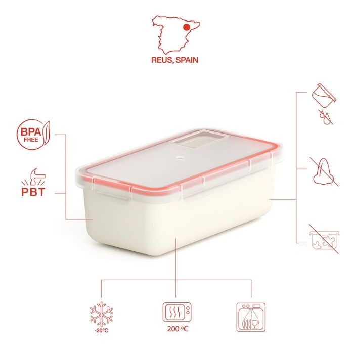 Récipient de Conservation des Aliments Valira 6090/9 Hermétique Blanc Thermoplastique PBT 750 ml 2