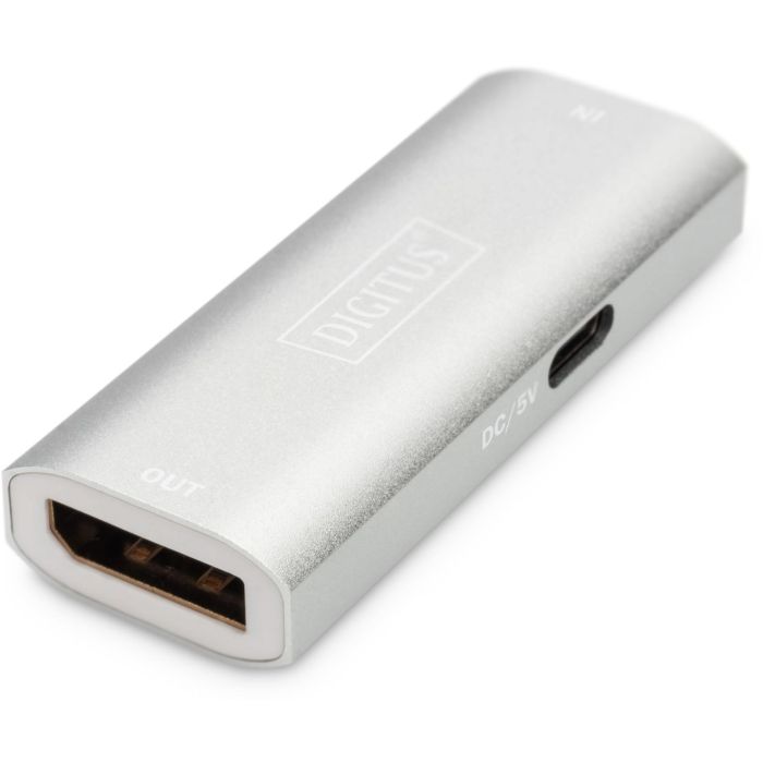 DIGITUS DisplayPort-Repeater bis 30m 8K silber 5