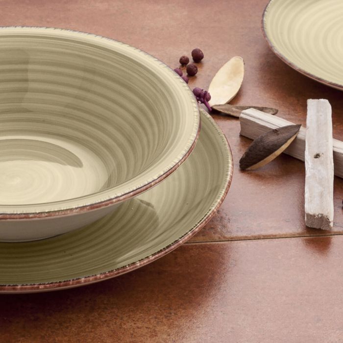 Assiettes Quid Vita Natura Vert Céramique 18 Pièces 3