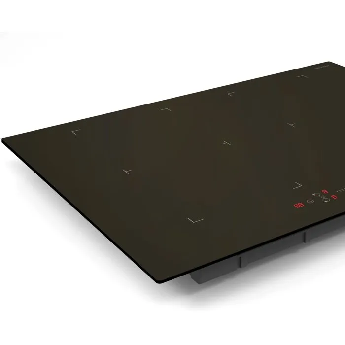 Table de cuisson induction Continental Edison CETI724Z2FLEX Noir, 4 foyers dont 2 zones flex, 7200 W, 70 cm
