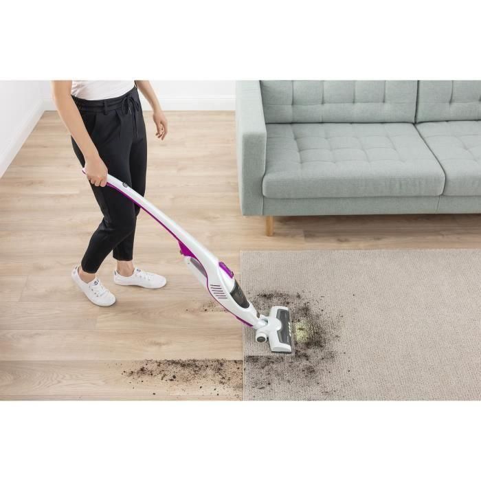 Sencor SVC 7814VT Aspirateur balai sans fil 2-en-1, 110 W, filtre HEPA, batterie 35 min, 0.5 L, blanc/violet