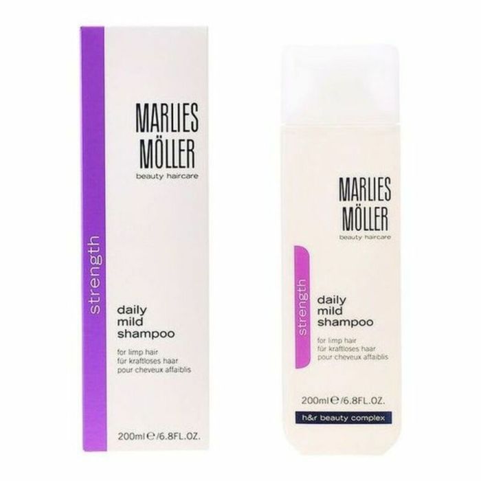 Marlies Möller STRENGTH Shampoing Doux Quotidien Fortifiant Cheveux Fins et Cassants 200 ml