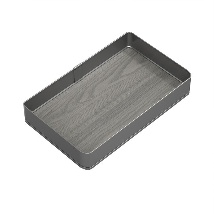 Emuca Meuble d'angle articulé Harmony pour les meubles de cuisine, Droite/Gauche, Acier et Bois, Gris anthracite 4