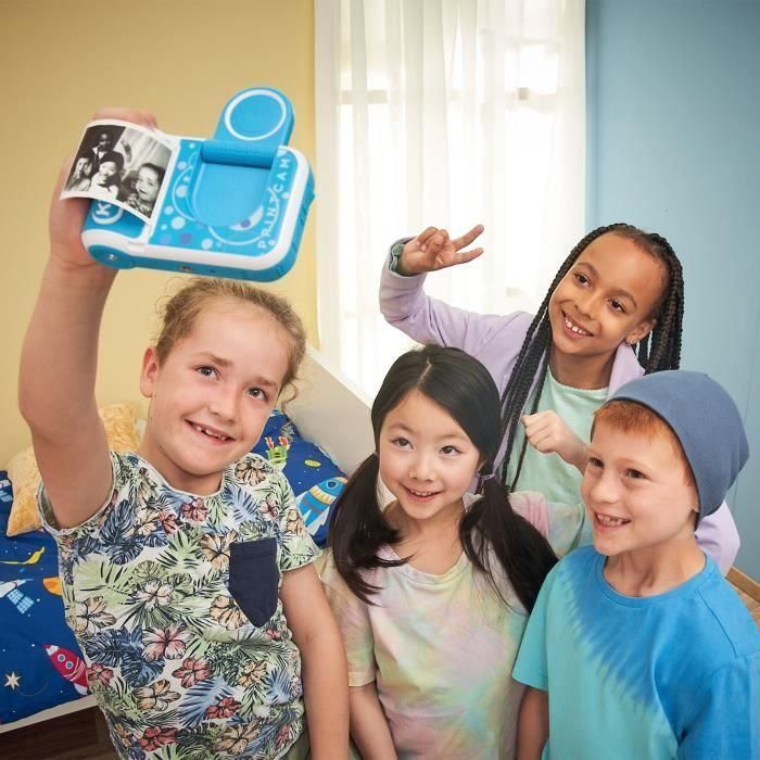 VTech KidiZoom Print Cam Bleu, Appareil photo enfant a impression instantanée, photo, selfie, vidéo, écran couleur, filtres et Effet 5