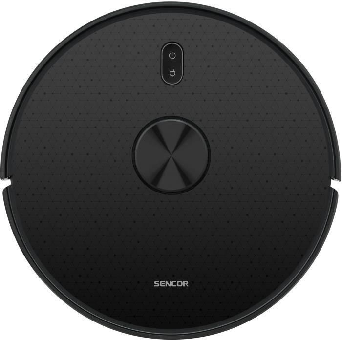 Sencor SRV-9120BK Aspirateur Robot Laveur avec Navigation LiDAR 3000 Pa Autonomie 140 min pour Tous Sols - Noir