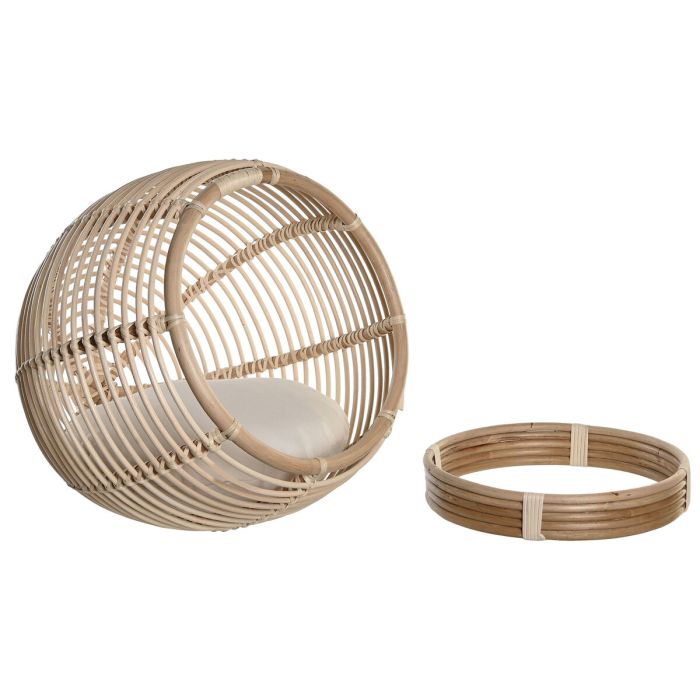 Lit pour animal domestique DKD Home Decor 55 x 50 x 55 cm Naturel Rotin 1