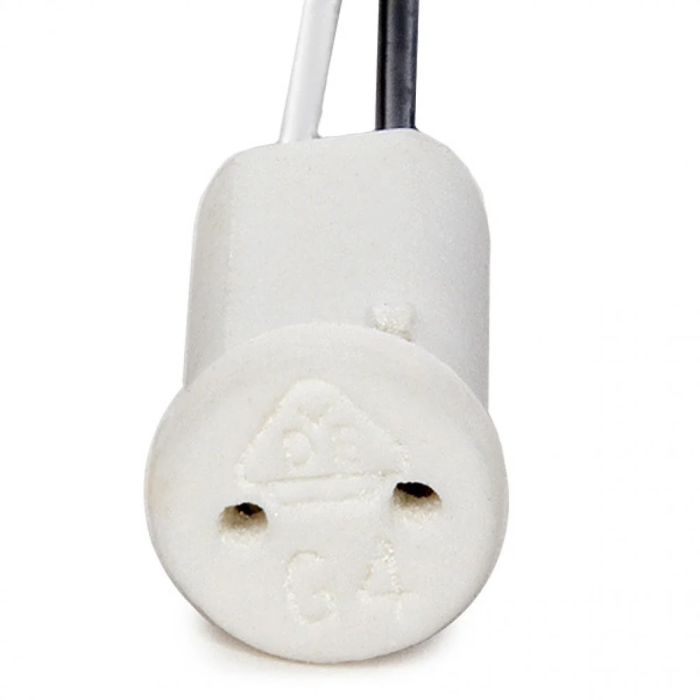 Portalamparas Céramique G4/MR11 Cable 300mm 180°C 0