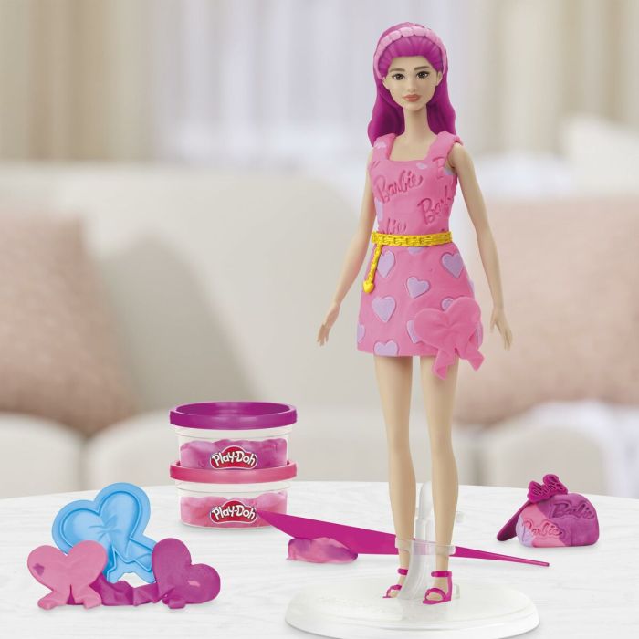Pâte à modeler en argile Play-Doh Barbie Hearts & Hair Multicouleur 10