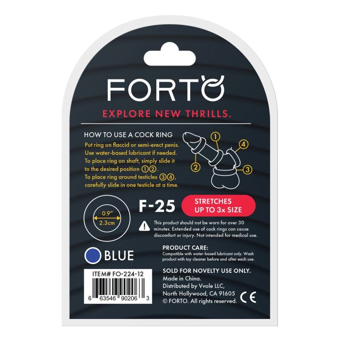 Anneau Pénis Forto Bleu Ø 23 mm 2 Anneau Pénis Forto Bleu Ø 23 mm 2