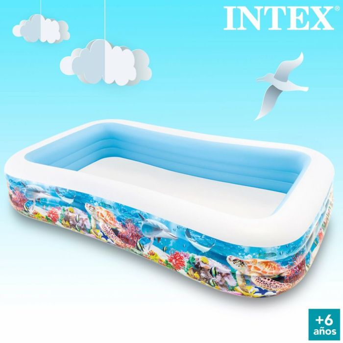 Pataugeoire gonflable pour enfants Intex Tropical 1020 L 305 x 56 x 183 cm (2 Unités) 1 Pataugeoire gonflable pour enfants Intex Tropical 1020 L 305 x 56 x 183 cm (2 Unités) 1