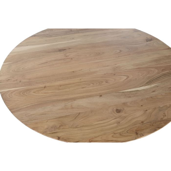 Table de Salle à Manger Home ESPRIT Métal Acacia 130 x 130 x 76 cm 1 Table de Salle à Manger Home ESPRIT Métal Acacia 130 x 130 x 76 cm 1