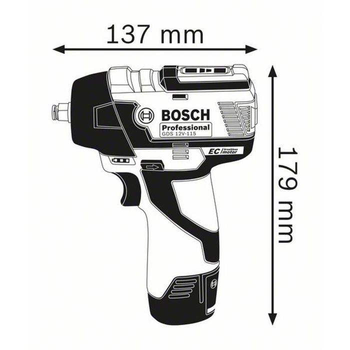 Clé à chocs BOSCH Professional GDS 12V-115 12 V 115 Nm 1