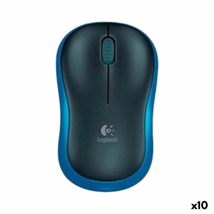 Souris sans-fil Logitech M185 Bleu 1000 dpi (10 Unités)