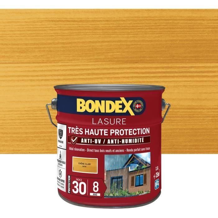 BONDEX - LASURE 8 ans - Indice 30 - Chene Clair - Satin - 2,5L 0 BONDEX - LASURE 8 ans - Indice 30 - Chene Clair - Satin - 2,5L 0