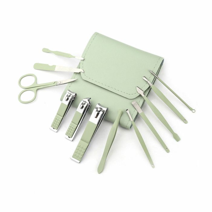 Paloma Beauties Set Coupe-Ongles en Acier Inoxydable 12 unités Manucure Pédicure Kit Professionnel