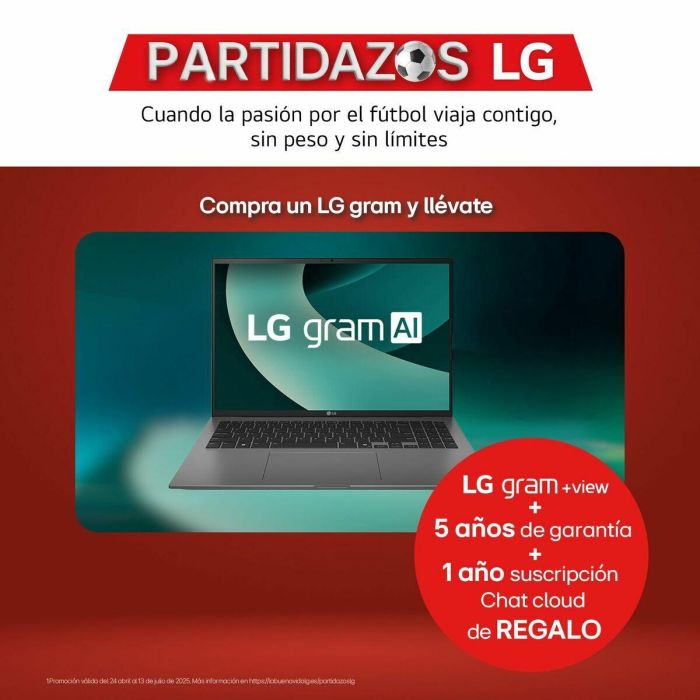 Ordinateur Portable LG 16Z90T-G.AD88B 40" intel core ultra 7 255H 32 GB RAM 1 TB SSD 12 Ordinateur Portable LG 16Z90T-G.AD88B 40" intel core ultra 7 255H 32 GB RAM 1 TB SSD 12