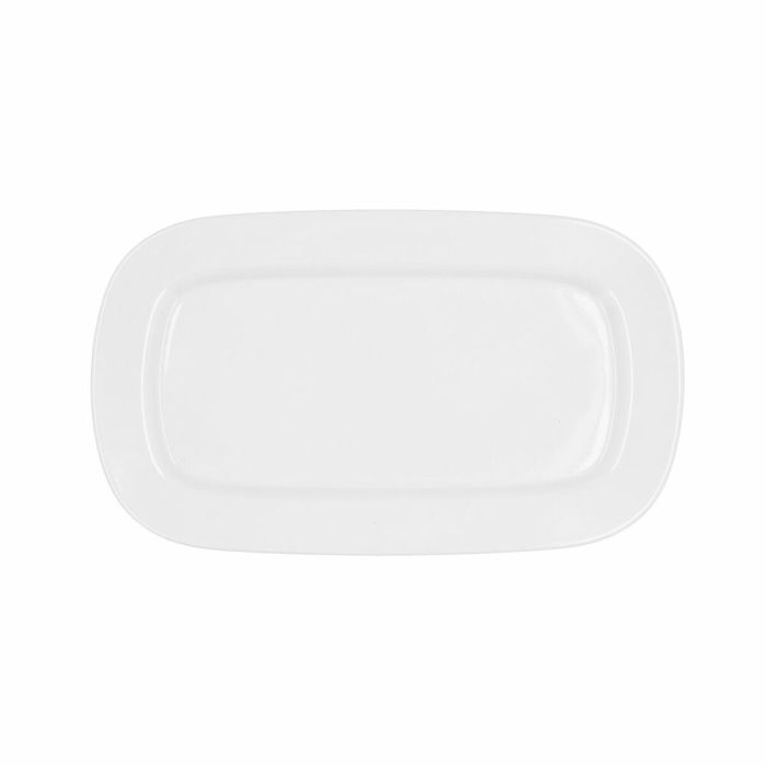 Plat à Gratin Bidasoa Glacial Blanc Céramique 31 x 18 cm (6 Unités) (Pack 6x) 1