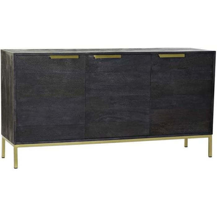 Buffet DKD Home Decor Noir Doré Bois de manguier 145 x 41 x 77 cm 5