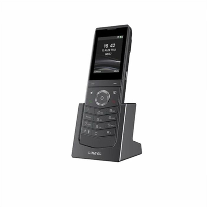 Fanvil W611W V2 Téléphone Mobile IP Noir, Combiné Sans Fil, 4 Lignes, 1000 Entrées, Écran 2.4" Wifi Bluetooth 5.0 IP67