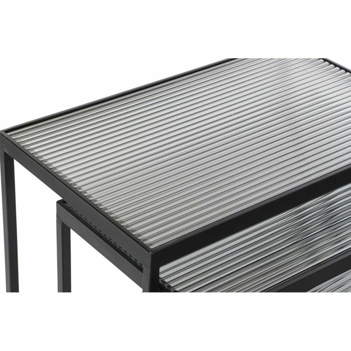 Set de 3 Tables Gigognes DKD Home Decor Noir 58 x 36,5 x 53,5 cm 1