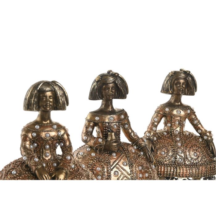 Figurine Décorative Home ESPRIT Doré 18 x 11,5 x 24 cm (3 Unités) 2 Figurine Décorative Home ESPRIT Doré 18 x 11,5 x 24 cm (3 Unités) 2