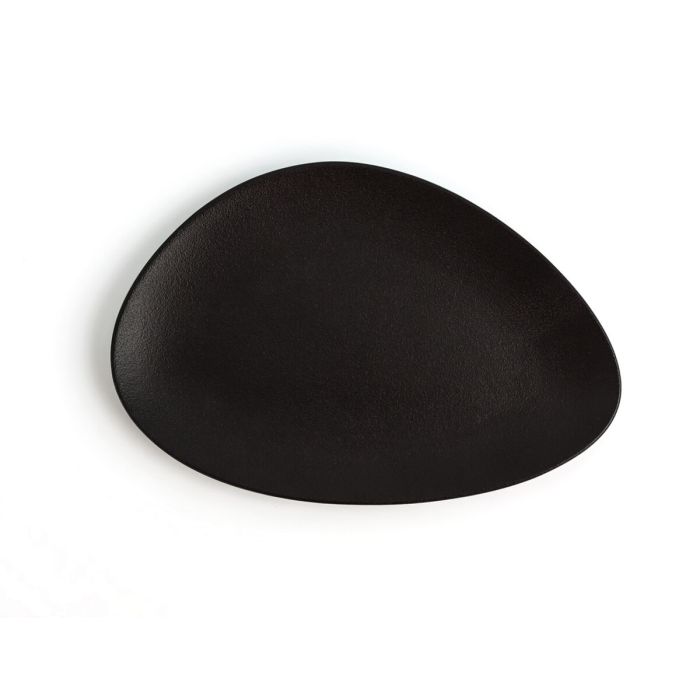 Assiette plate Ariane Antracita Triangulaire Céramique Noir Ø 21 cm (12 Unités) 2 Assiette plate Ariane Antracita Triangulaire Céramique Noir Ø 21 cm (12 Unités) 2