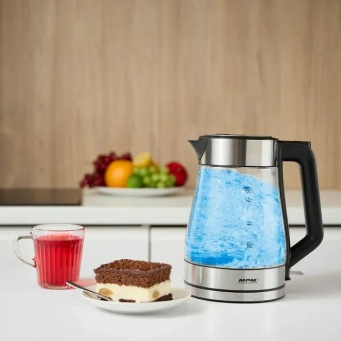 Bouilloire Mpm MCZ-122 Noir Gris verre Acier inoxydable 2200 W 1,7 L 1