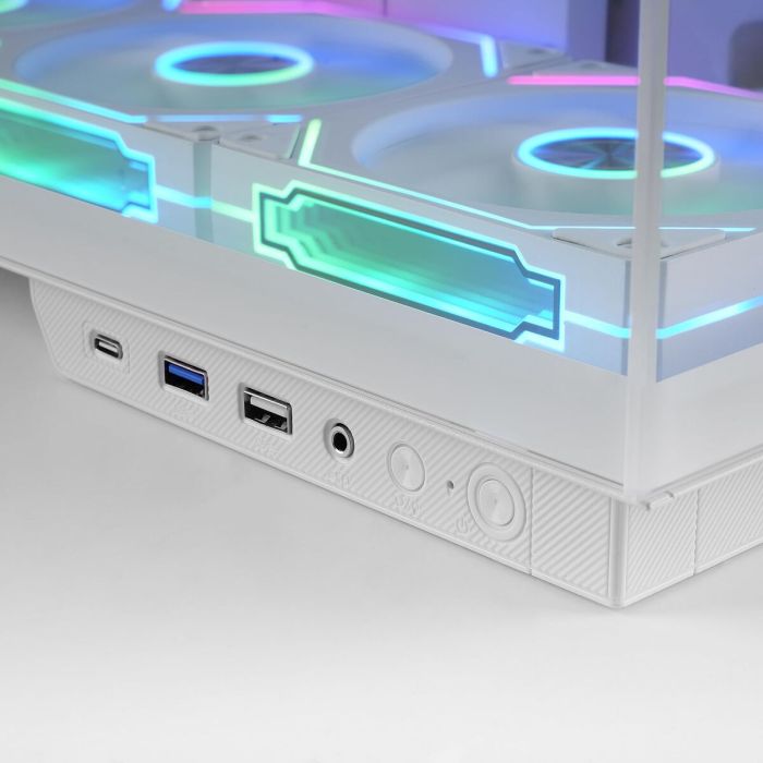 Boîtier ATX semi-tour Mars Gaming MCMIRAGEW Blanc 2 Boîtier ATX semi-tour Mars Gaming MCMIRAGEW Blanc 2