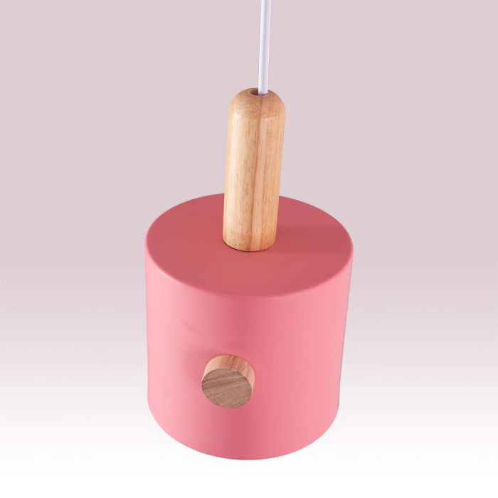 Lampe Suspendue "Scarlet" Métal et Bois Câble Réglable SKD-P1014-W 17