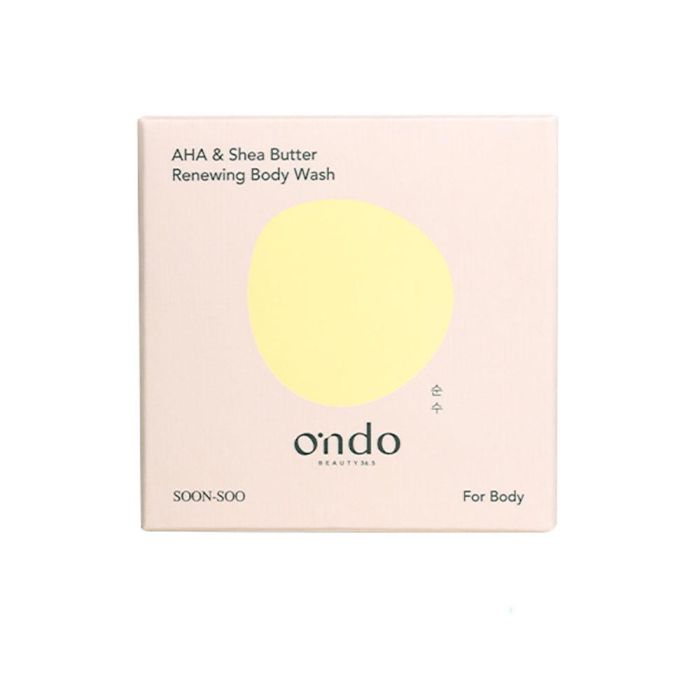 Ondo Beauty 36.5 Gel douche régénérant au beurre de karité et AHA, exfoliant et hydratant, 70g
