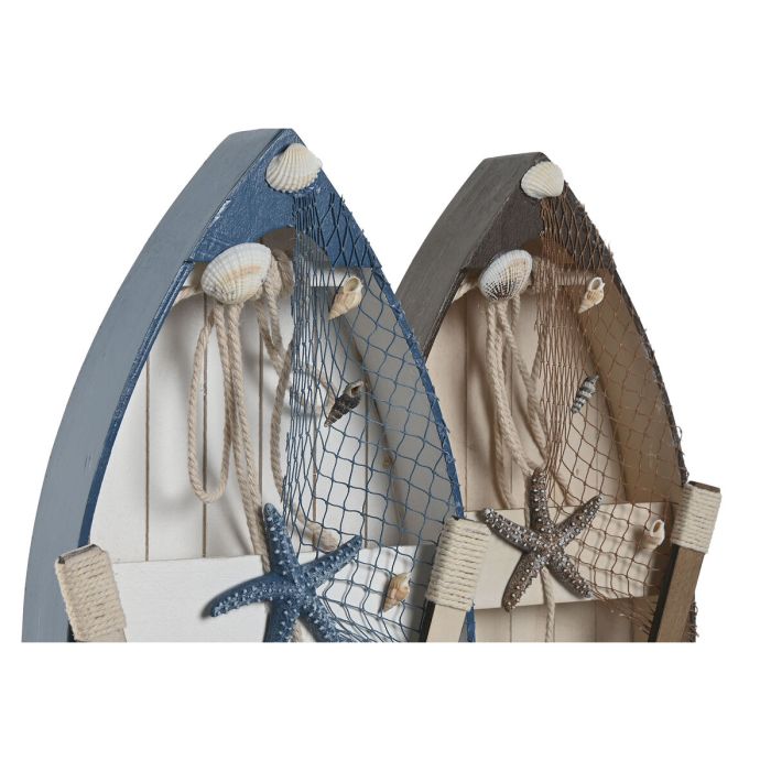 Figurine Décorative Home ESPRIT Bleu Blanc Marron 20 x 7 x 40 cm (2 Unités) 3 Figurine Décorative Home ESPRIT Bleu Blanc Marron 20 x 7 x 40 cm (2 Unités) 3