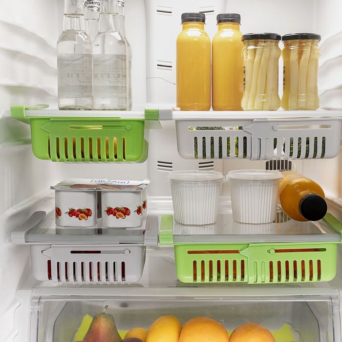 Rangement Réglable pour Réfrigérateur Friwer InnovaGoods 2 Unités 7 Rangement Réglable pour Réfrigérateur Friwer InnovaGoods 2 Unités 7