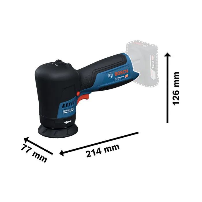 Bosch Professional Polisseuse orbitale sans fil GPO 12V-77, 12 V avec plateau support et tampon à polir 77 mm pour petits travaux et peintures usées
