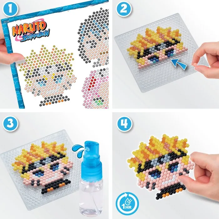 Aquabeads Kit Porte-Clés Naruto 1100 Perles, Figurines Sasuke Sakura Kakashi, Création Eau, À Partir de 4 Ans Aquabeads Kit Porte-Clés Naruto 1100 Perles, Figurines Sasuke Sakura Kakashi, Création Eau, À Partir de 4 Ans