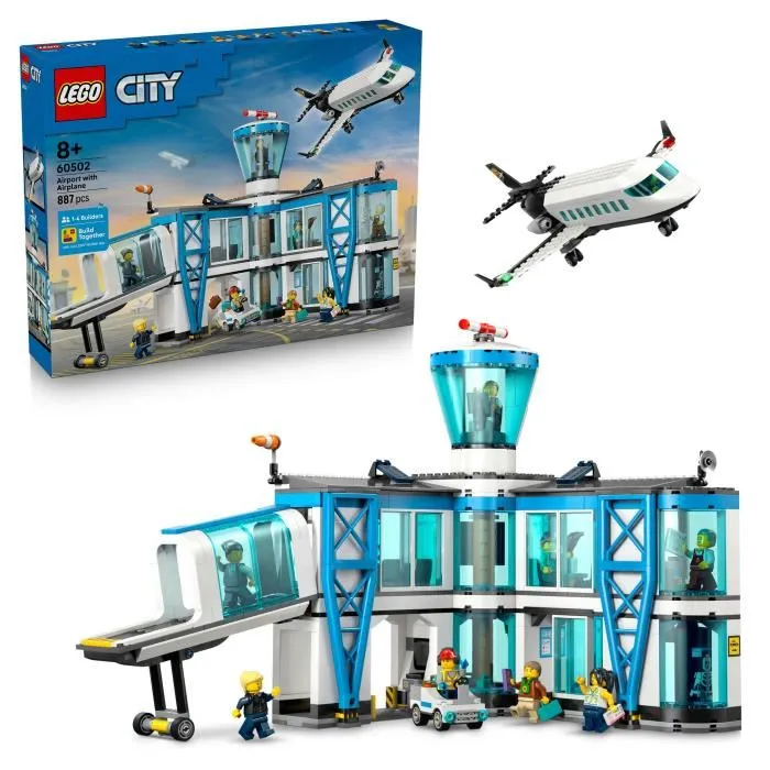 LEGO City 60502 L'Aéroport et l'Avion - Jeu de Construction pour Enfants dès 8 ans avec 9 Minifigurines LEGO City 60502 L'Aéroport et l'Avion - Jeu de Construction pour Enfants dès 8 ans avec 9 Minifigurines