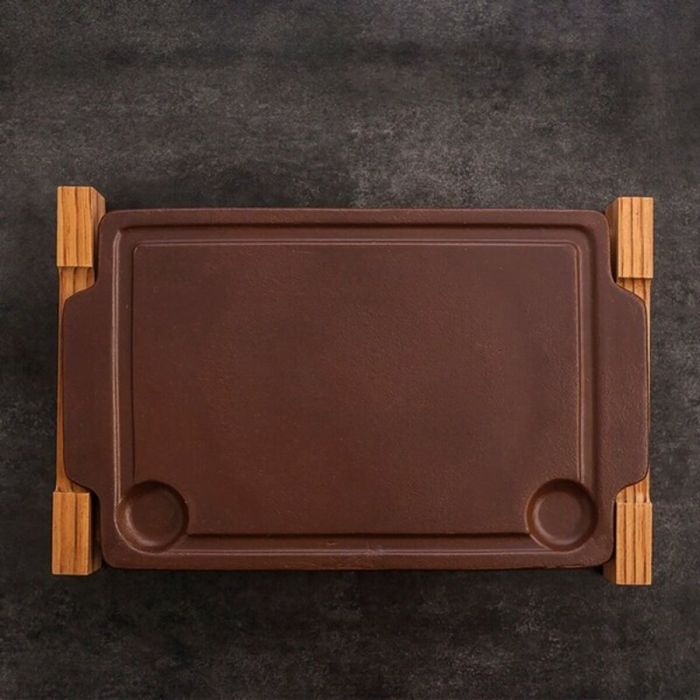 Plancha en Pierre Anaflor Céramique Marron (36,5 X 24 cm) 2 Plancha en Pierre Anaflor Céramique Marron (36,5 X 24 cm) 2