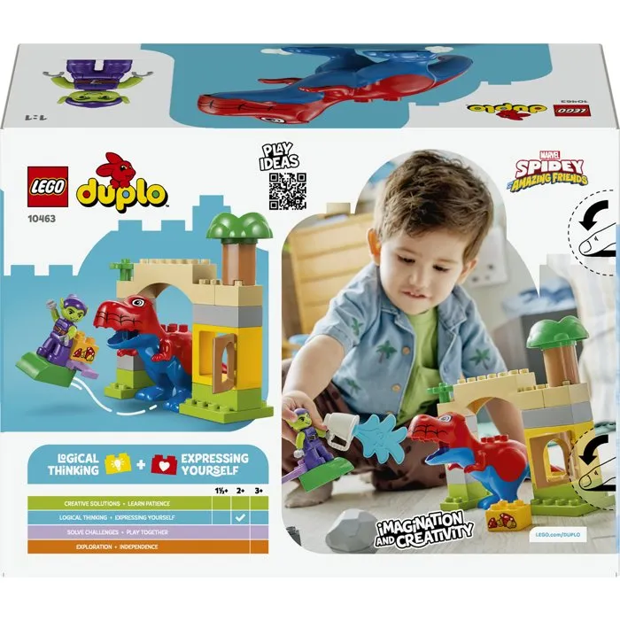 LEGO DUPLO Marvel 10463 Set de Construction 25 Pièces Spidey-Rex contre le Bouffon Vert, Jouet pour Enfants Dès 2 Ans
