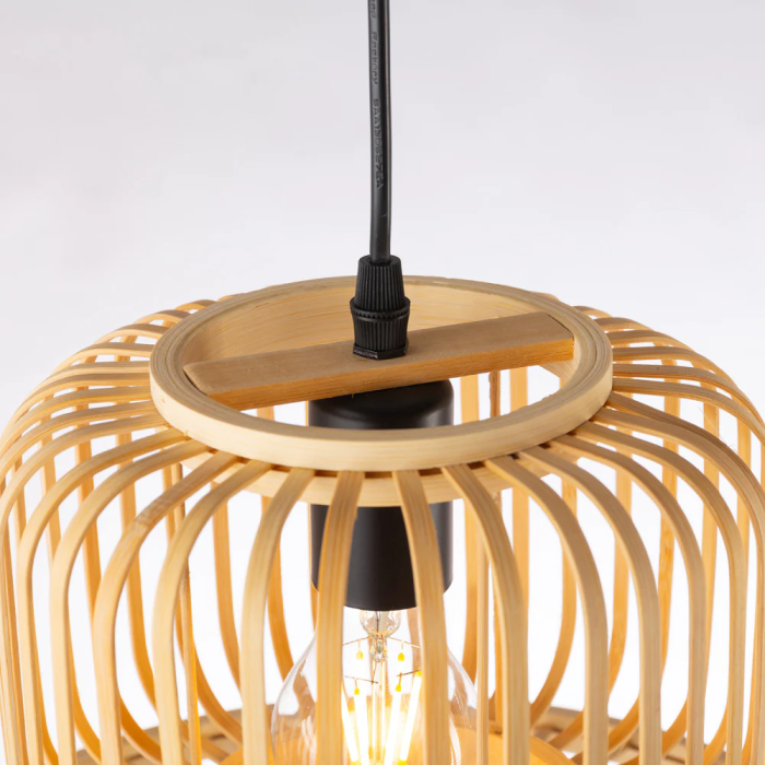 Lampe Suspendue Tlemcen SKD-P80115 en Rotin Style Boho-Chic Naturel 3