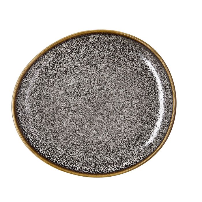 Assiette plate Ariane Jaguar Freckles Marron Céramique Oblongue 25 cm (8 Unités) 2