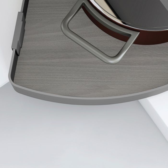 Emuca Jeux de plateaux tournants Harmony 3/4, Module largeur 800mm, Hauteur réglable, Acier et Bois, Gris anthracite 3 Emuca Jeux de plateaux tournants Harmony 3/4, Module largeur 800mm, Hauteur réglable, Acier et Bois, Gris anthracite 3