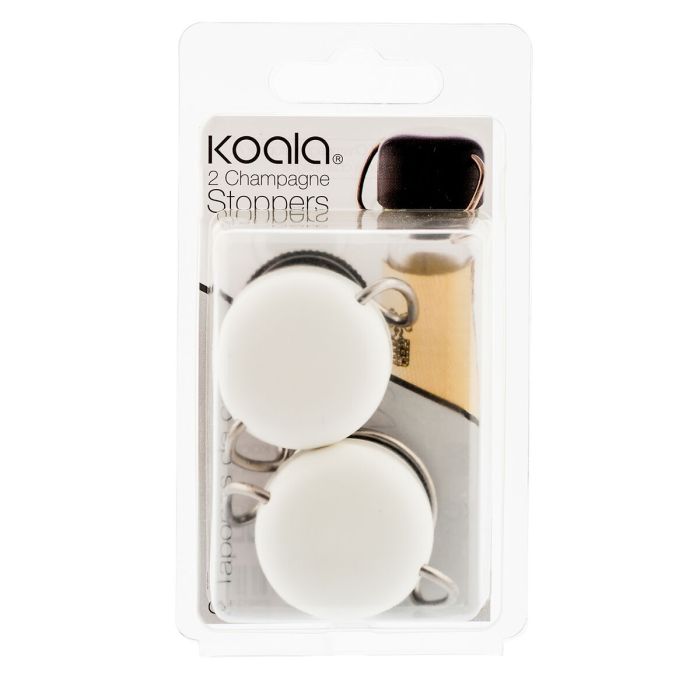 Lot de Bouchons à Champagne Koala Bodega 5 x 3,5 cm 2 Unités Métal Blanc 0 Lot de Bouchons à Champagne Koala Bodega 5 x 3,5 cm 2 Unités Métal Blanc 0