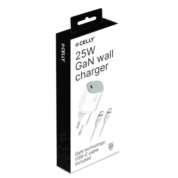 Câble USB Celly UPTC1USBC25WCTC Blanc 7 Câble USB Celly UPTC1USBC25WCTC Blanc 7